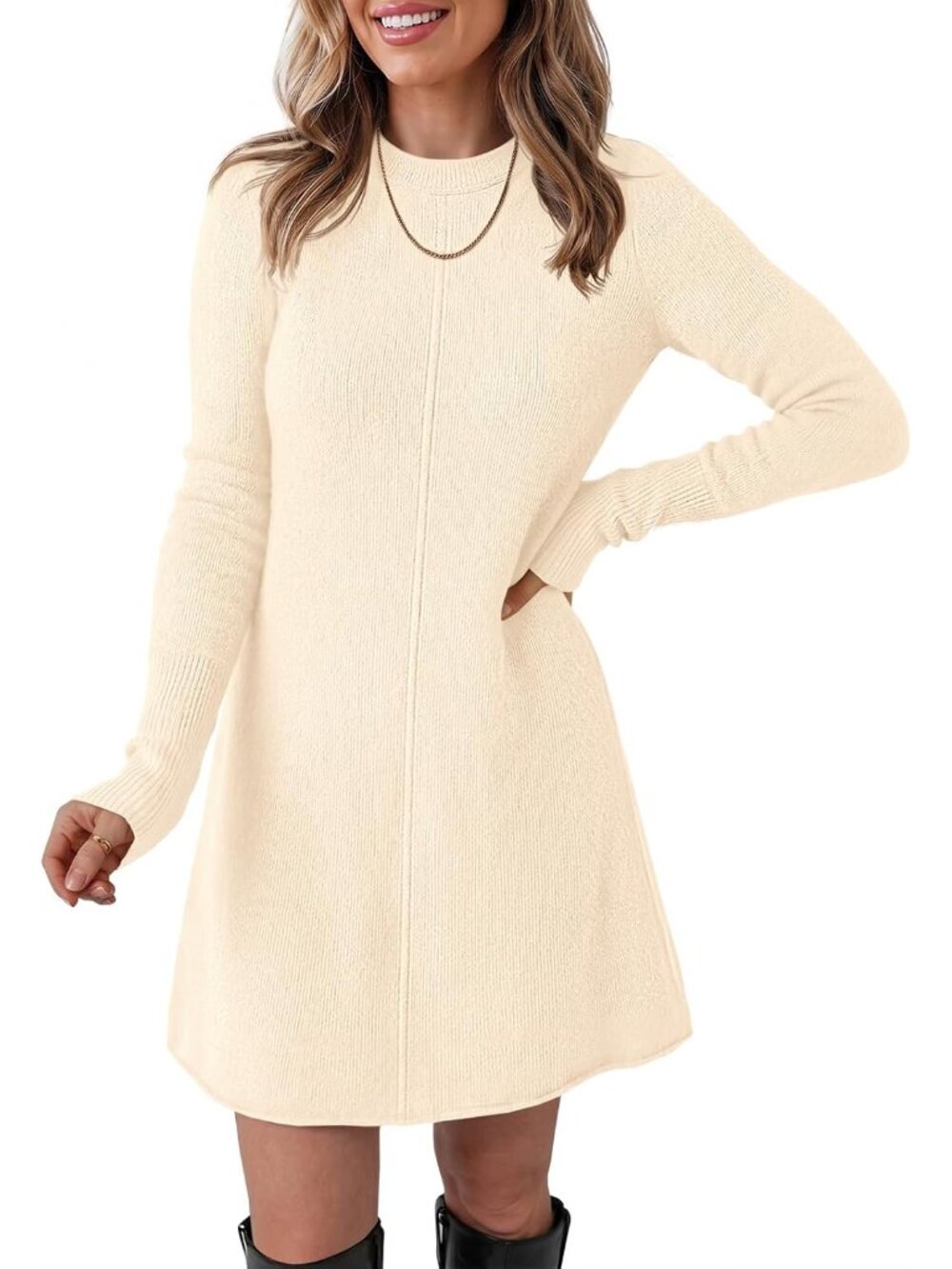 Women’s Fall Knit Sweater Mini Dress